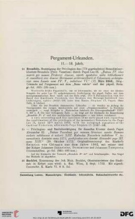 Pergament-Urkunden. 11.- 18. Jahrh.(Nr. 44-52)
