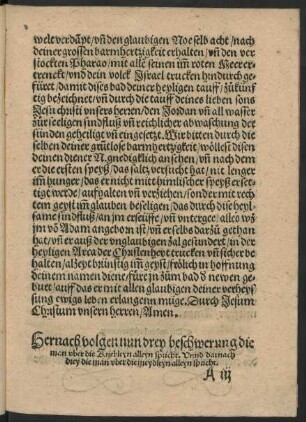Hernach volgen nun drey beschwerung die man uber die Knebleyn alleyn spricht. Unnd darnach drey die man uber die meydleyn alleyn spricht.