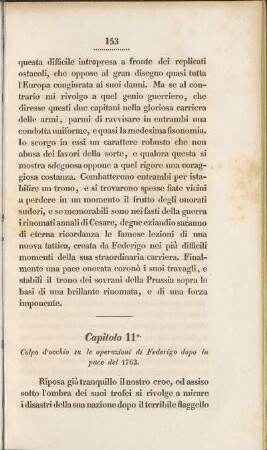Capitolo 11o. Colpo d'occhio su le operazioni di Federigo dopo la pace del 1763.