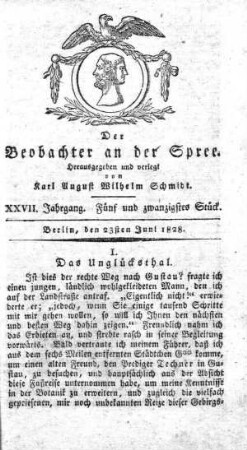 25. Stueck, 23. Juni 1828