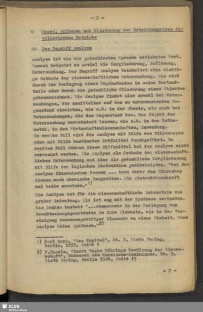 0 Wesen, Aufgabe und Gliederung der Betriebsanalyse der volkseigenen Betriebe
