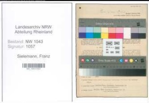 Entnazifizierung Franz Sielemann , geb. 07.10.1896 (Verwaltungsangestellter)