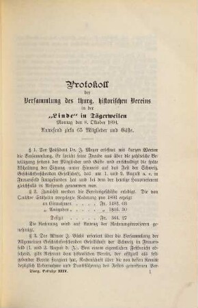 Thurgauische Beiträge zur vaterländischen Geschichte. 35. 1895