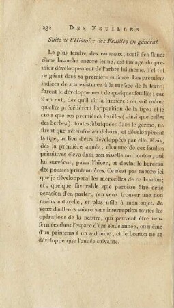 Suite de l'Histoire des Feuilles en général.