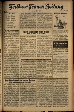 Zweite Ausgabe vom Mittwoch, den 03. November 1937.
