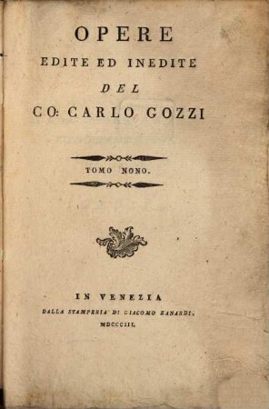 Opere edite ed inedite del Carlo Gozzi, 9