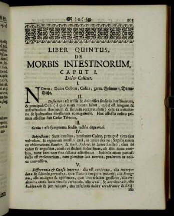 Liber quintus, de Morbis Intestinorum.