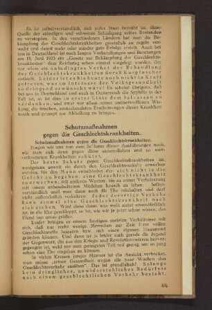 Schutzmaßnahmen gegen die Geschlechtskrankheiten