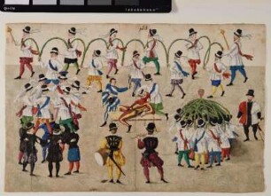 Tuchknappentanz (ehemals mit Falttafel IV und VI-VII nach f. 106 eingeheftet)