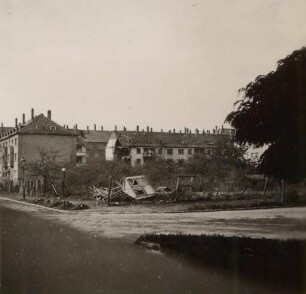 Zerstörungen Zweiter Weltkrieg - Stadtgebiet. Karlstraße, Höhe Kolpingplatz