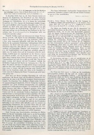 589-590 [Rezension] Barrett, Charles K., A commentary on the first Epistle to the Corinthians
