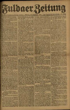 Ausgabe vom Montag, den 29. September 1919.