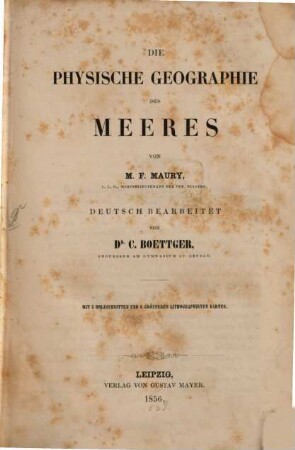 Die physische Geographie des Meeres