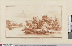 [Landschaft mit Fischerbooten]