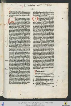 Epistola Augustini Aurelij hipponensis...ad Aurelium episcopum carthaginensis...