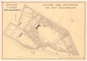 Stadtgarten, Recklinghausen: Pflanzplan 1:1000