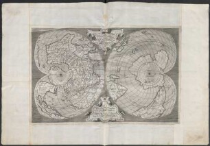 Quam hic Vides orbis imagine[m] lector ca[n]dide ea[m] Ut posteriore[m] ita & eme[n]datiorem iis qu[a]e hactenus circu[m]ferebantur esse America Sarmatiaq[ue] ac India testantur ...