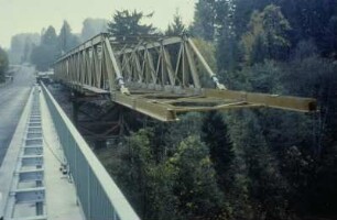 Einsatz des SS 80-Brückengerätes, beim Umbau der Tiefentalbrücke bei Roßhaupten