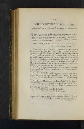Cote occidentale de Madagascar.