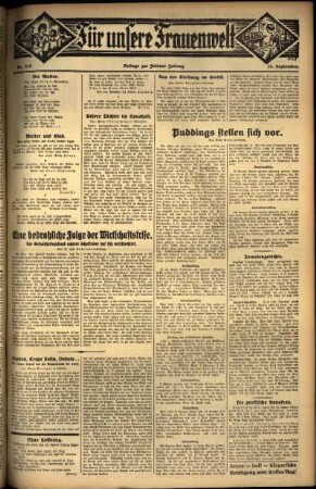 Zweite Ausgabe vom Donnerstag, den 15. September 1932.