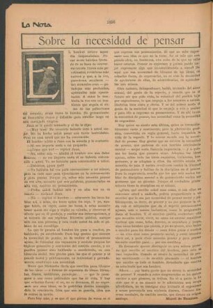 Sobre la necesidad de pensar