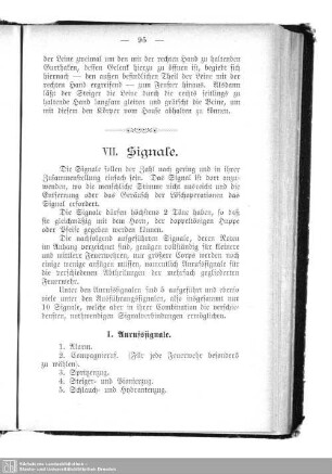VII. Signale