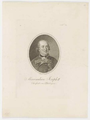 Bildnis Maximilian Joseph II., Churfürst von Pfalzbayern