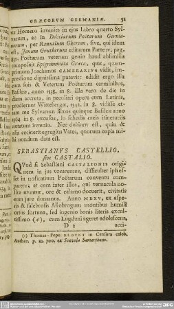 Sebastianus Castellio, sive Castalio
