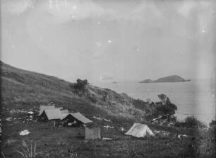 Lager : Das Lager der Expedition am Ufer des Lake Kivu
