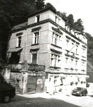 Schwarzenberg. Wohnhaus, Bahnhofstraße 3 (um 1900). Straßenansicht