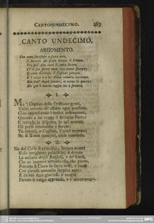 Canto Undecimo