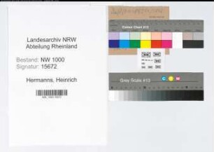 Entnazifizierung Heinrich Hermanns, geb. 03.08.1906 ()