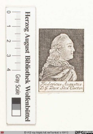 Bildnis Friedrich August III. (I.) der Gerechte, Kurfürst (1806 König) von Sachsen (reg. 1763/68)-1827)