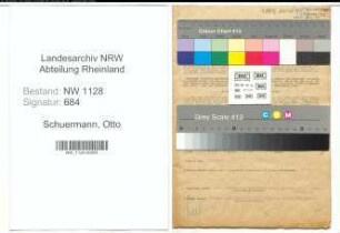 Entnazifizierung Otto Schuermann , geb. 12.11.1902 (Polizist)