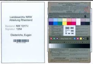 Entnazifizierung Eugen Diederichs , geb. 28.03.1900 (Kaufmaennischer Angestellter)