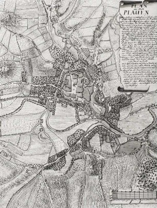 Plan der Stadt Plauen (im Vogtland)
