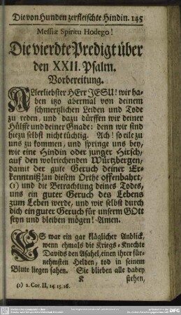 Die vierdte Predigt über den XXII. Psalm