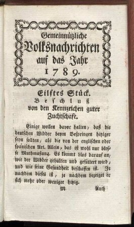 Eilftes Stück