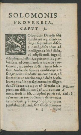 Solomonis Proverbia.