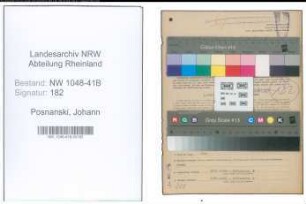 Entnazifizierung Johann Posnanski , geb. 17.11.1901 (Feuerwehrmann)