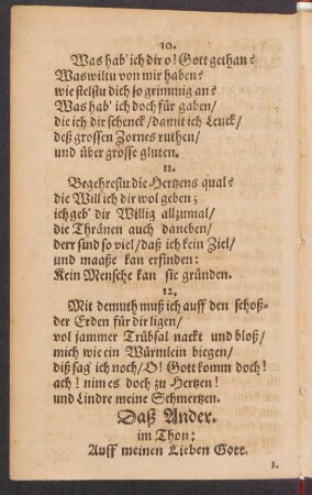 Daß Ander. im Thon: Auff meinen Lieben Gott.