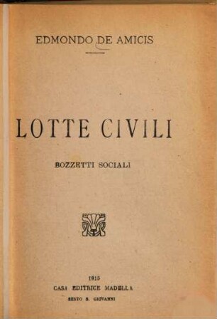 Lotte civili : bozzetti sociali
