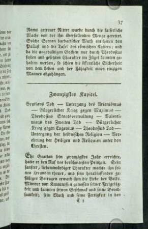 37-60, Zwanzigstes Kapitel. Gratians Tod - Untergang des Arianismus - Bürgerlicher Krieg gegen Maximus - Theodosius Staatsverwaltung - Valentinians des Zweiten Tod ...
