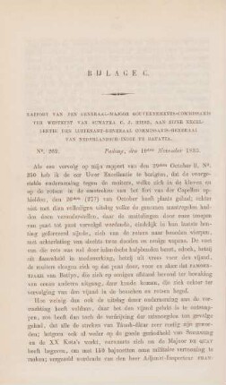 Bijlage C. Rapport van den Generaal-Majoor Gouvernements-Commissaris te Westkust van Sumatra C. J. Riesz ...
