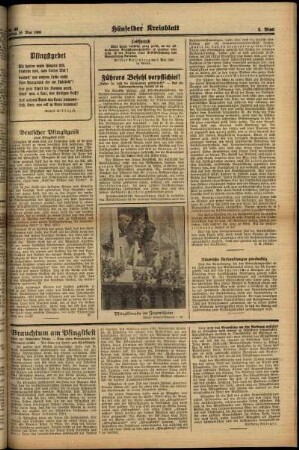 Dritte Ausgabe vom Freitag, den 26. Mai 1939.