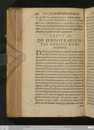 Caput XI. De Omnipraesentia Christi Hominis personali.