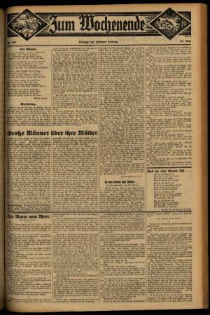 Zweite Ausgabe vom Sonntag, den 10. Mai 1931.