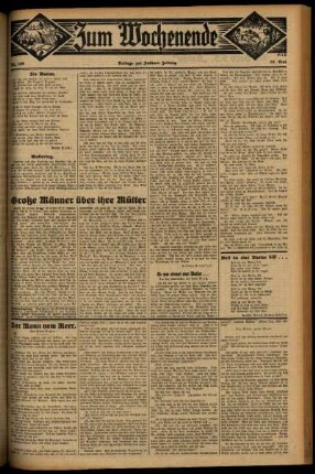 Zweite Ausgabe vom Sonntag, den 10. Mai 1931.