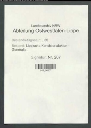 Erteilung der Predigterlaubnis [licentia concionandi] - Einzelfälle