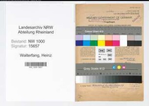 Entnazifizierung Heinz Walterfang, geb. 29.05.1911 (Architekt)